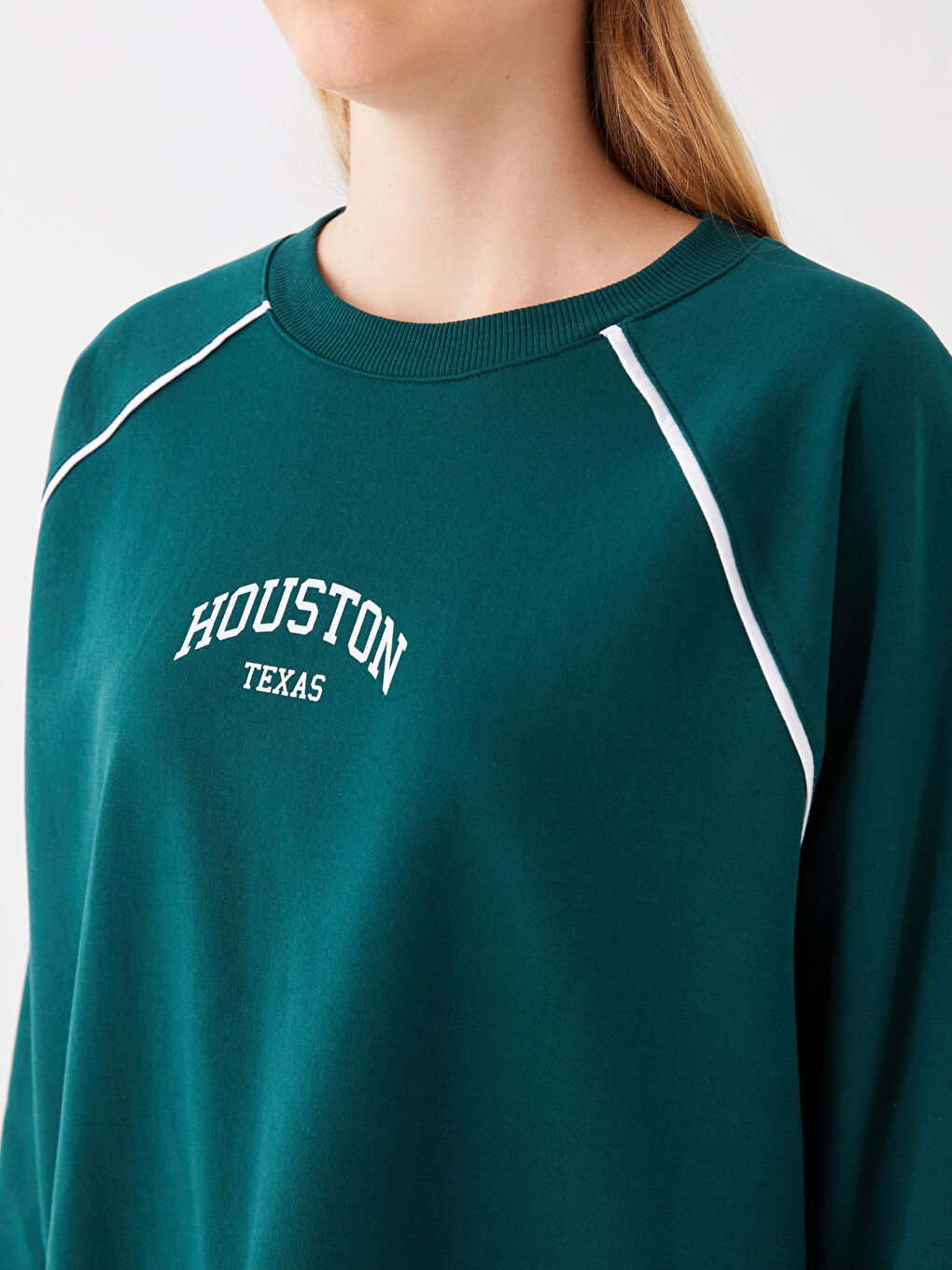 Crew Neck Printed Oversize Women's Thick Sweatshirt-3