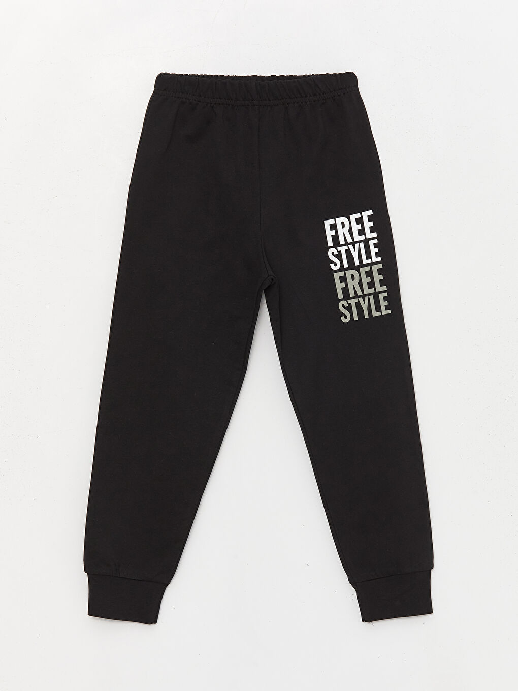 Gri Bisiklet Yaka Baskılı Uzun Kollu Erkek Çocuk Pijama Takımı-4