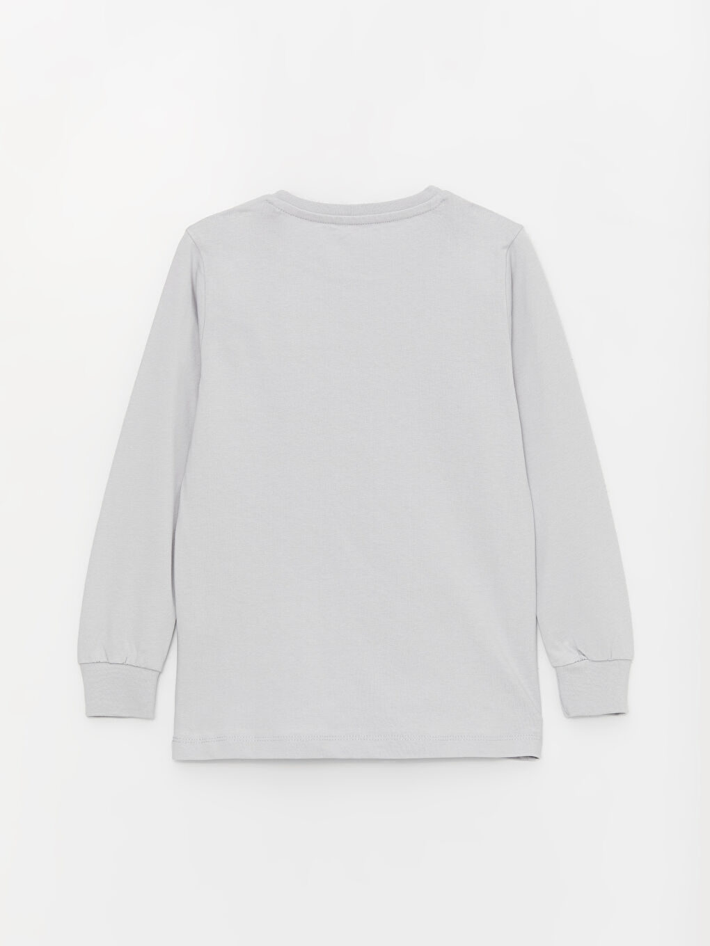 Gri Bisiklet Yaka Baskılı Uzun Kollu Erkek Çocuk Pijama Takımı-3