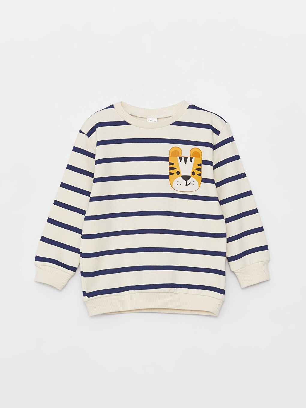 LCW baby Bej Bisiklet Yaka Uzun Kollu Baskılı Erkek Bebek Sweatshirt 2'li - 2