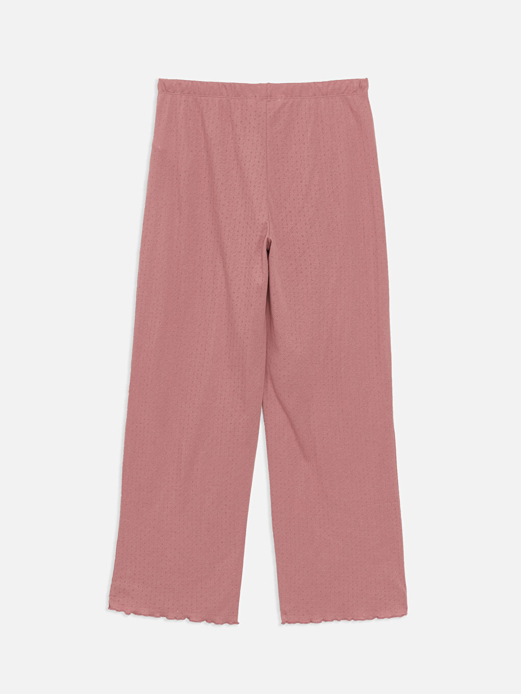 Pembe Bisiklet Yaka Desenli Kısa Kollu Kadın Pijama Takımı-9