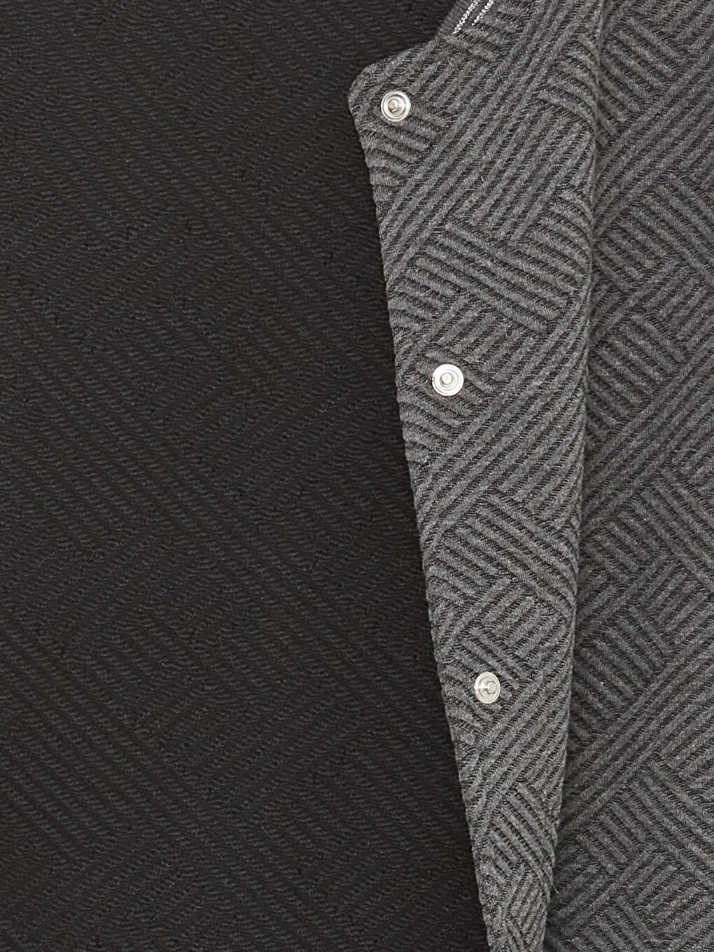 Antrasit Kolej Yaka Kendinden Desenli Kadın Yelek-6