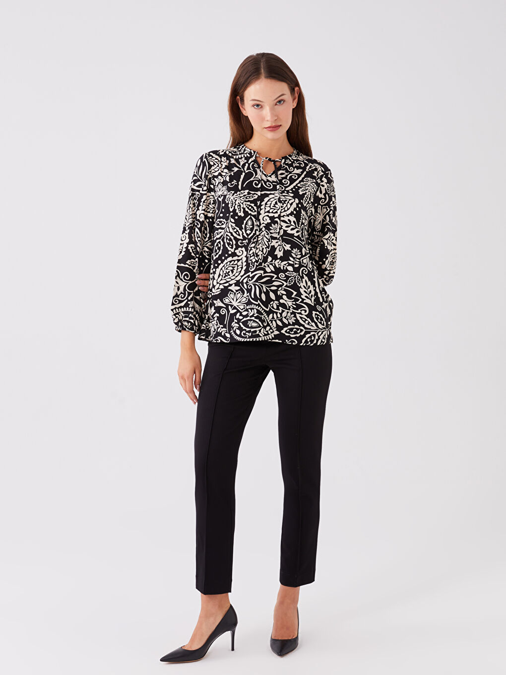 Women's Slim Fit Plain Trousers -W3CF66Z8-CVL