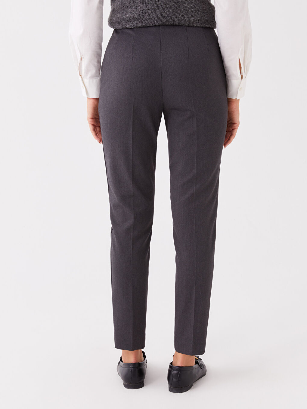 بنطلون سادة بقصة رفيعة للسيدات-7