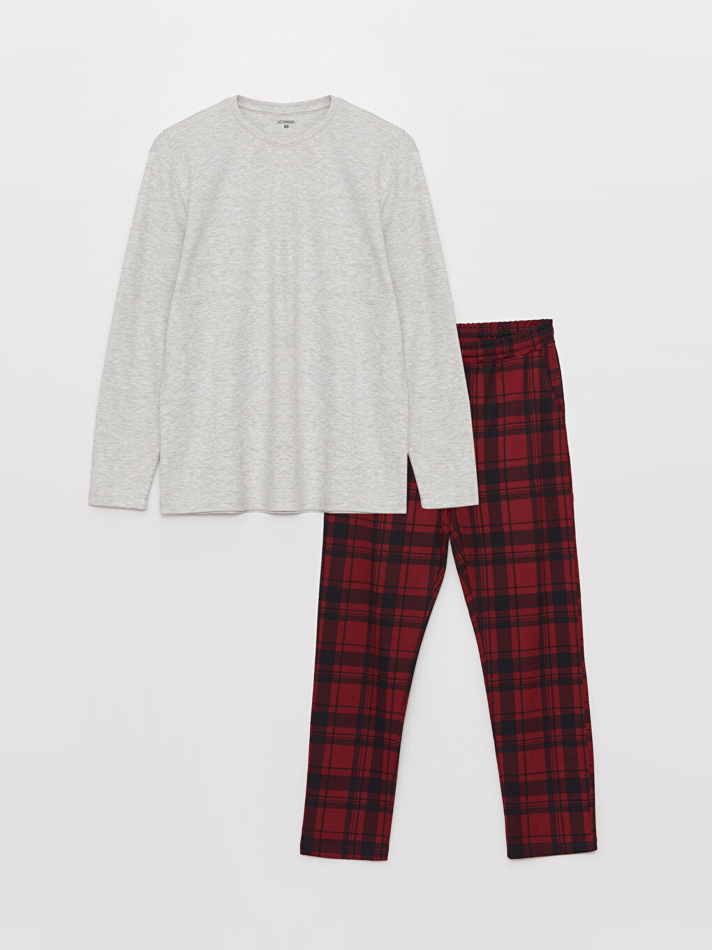 Regular Fit Plaid Men's Pyjama Set-5