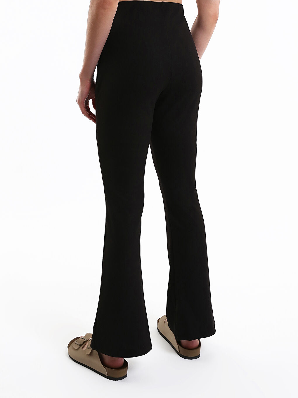 Uske Jednostavne Krep Pantalone za Žene-8