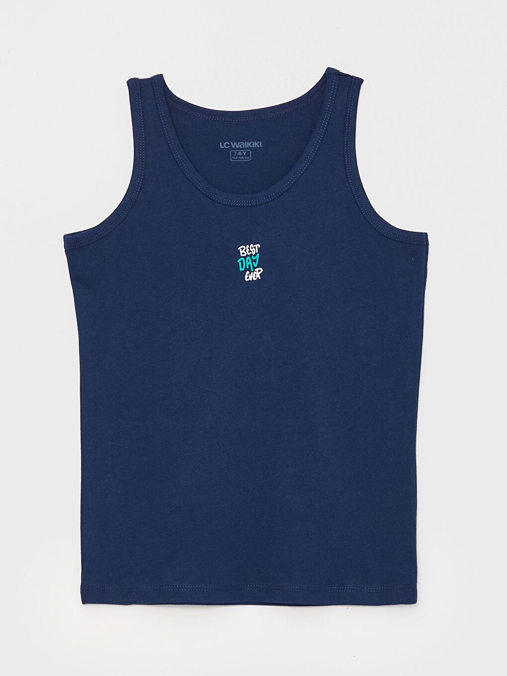 Gri Bisiklet Yaka Baskılı Erkek Çocuk Atlet 2'li-1