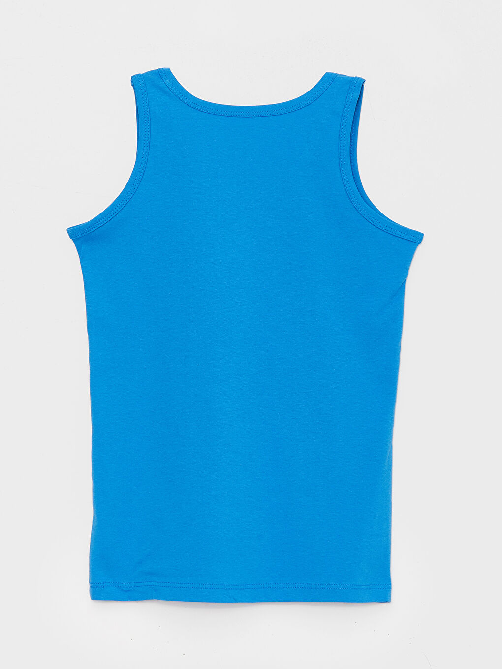 Beyaz Bisiklet Yaka Baskılı Erkek Çocuk Atlet 2'li-4