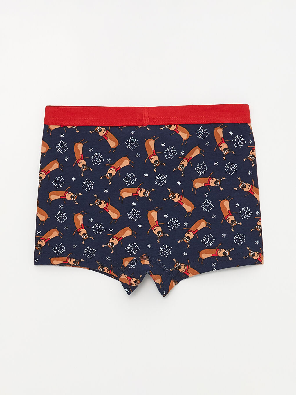 Set Atlet și Boxeri pentru Băieți cu Tematică de Crăciun și Guler Rotund-3