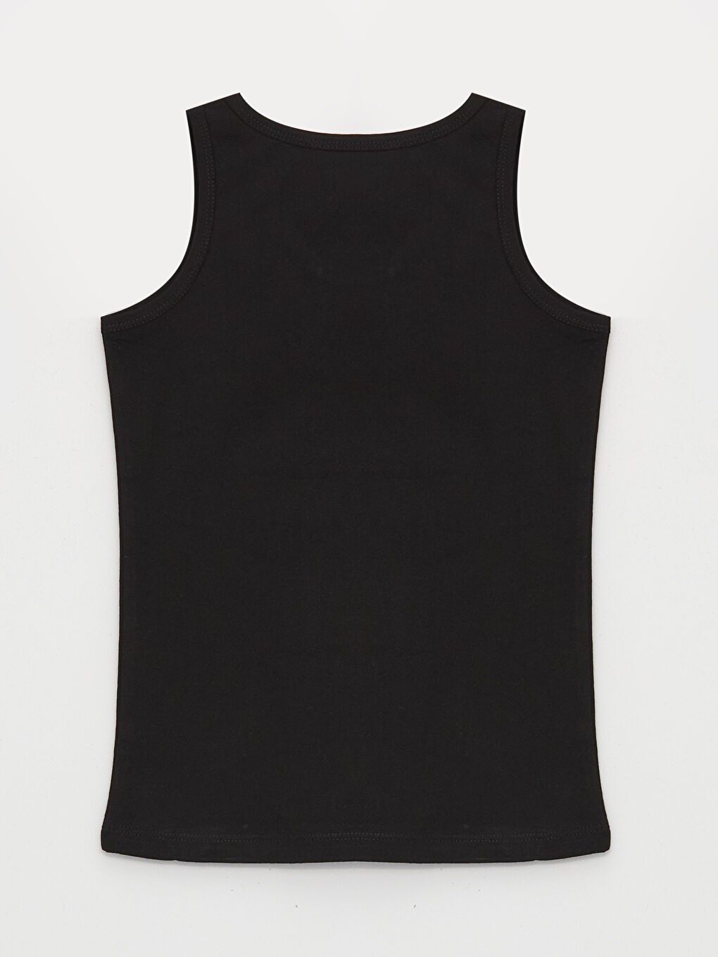 Siyah Bisiklet Yaka Basic Erkek Çocuk Atlet 5'li-2