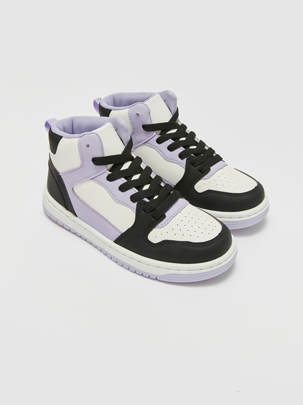 Laced Ankle-High Girls' Sneakers
