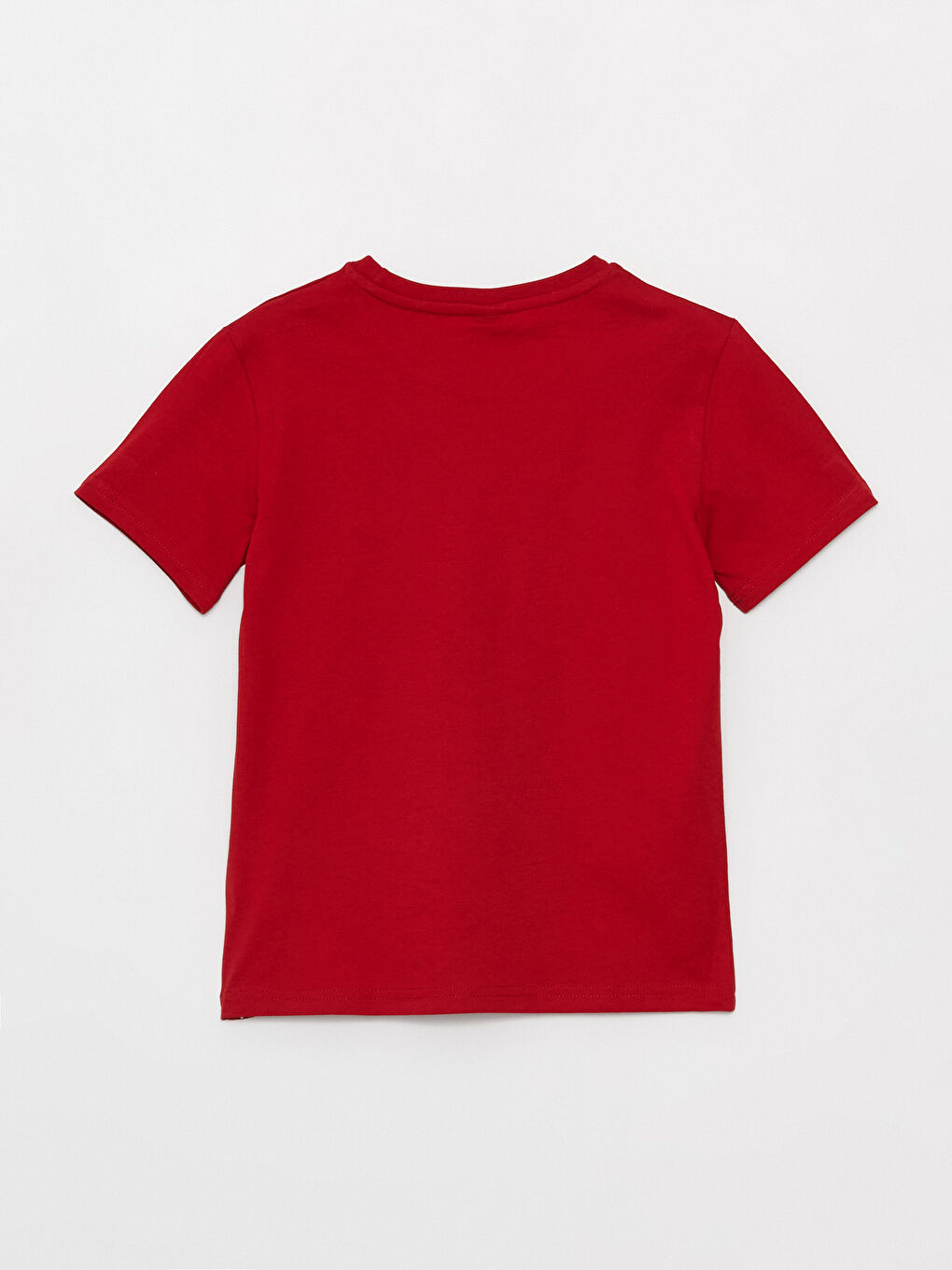 Kırmızı Bisiklet Yaka Baskılı Kısa Kollu Erkek Çocuk Tişört-1