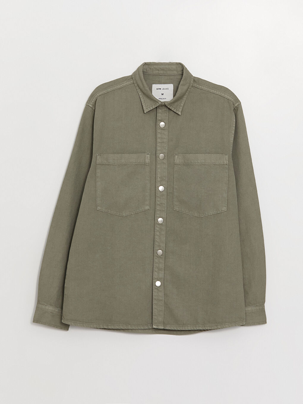 Regular Fit Long Sleeve Men's Denim Shirt-5