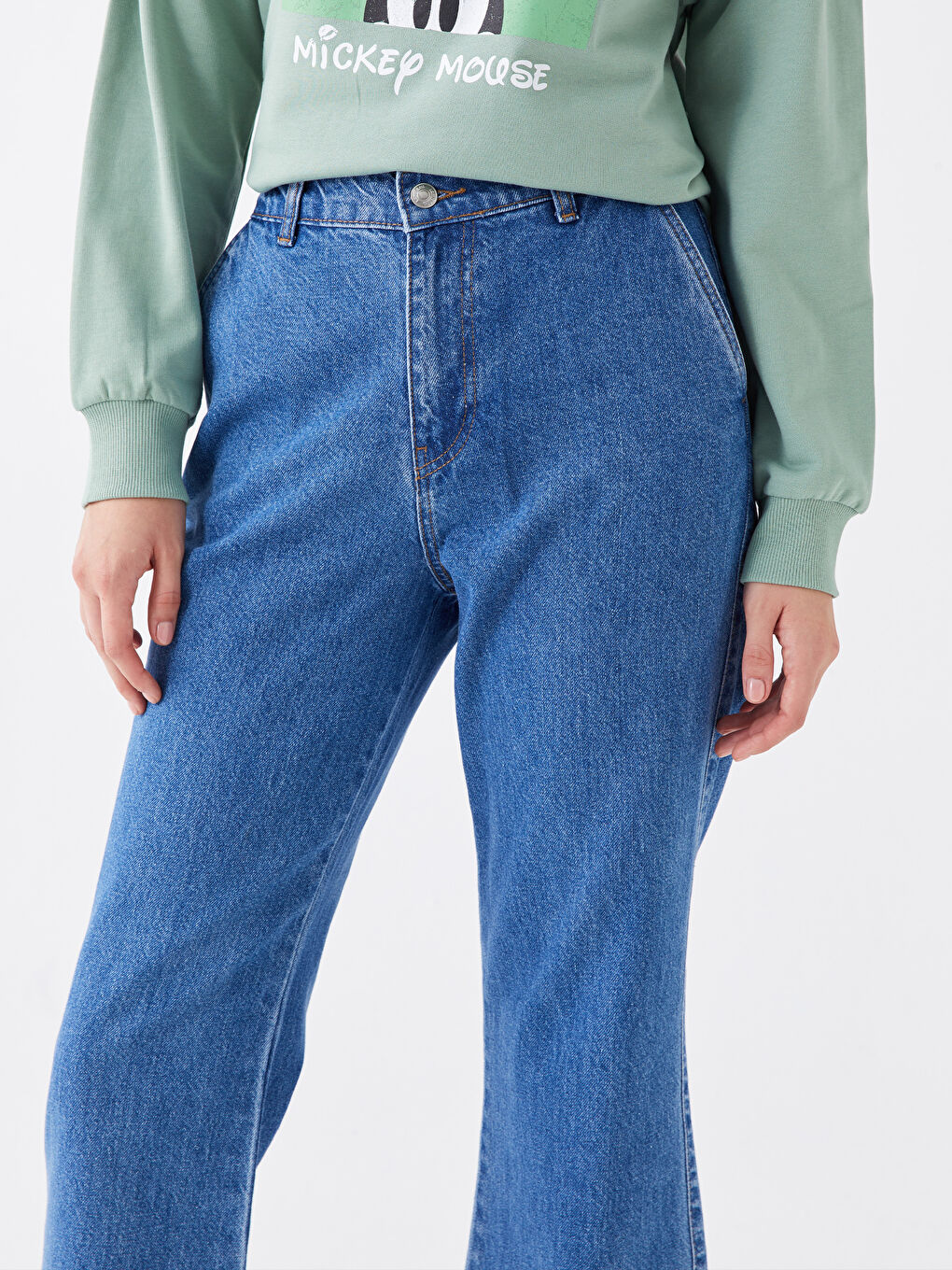 Straight Fit Women's Jeans-2