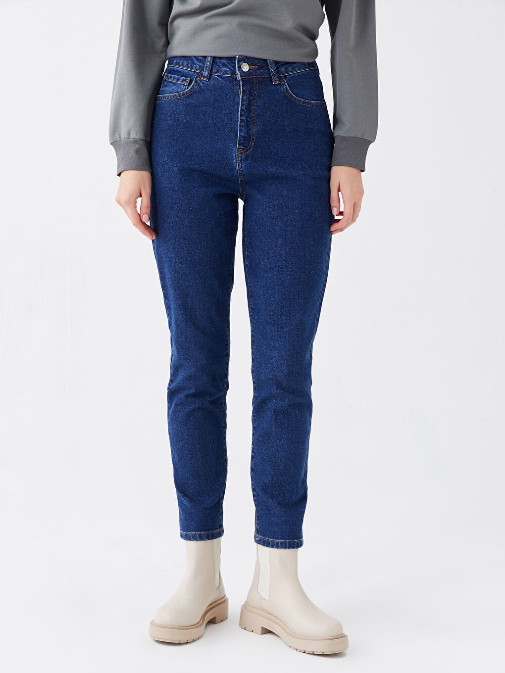 جينز موم فيت للسيدات-3