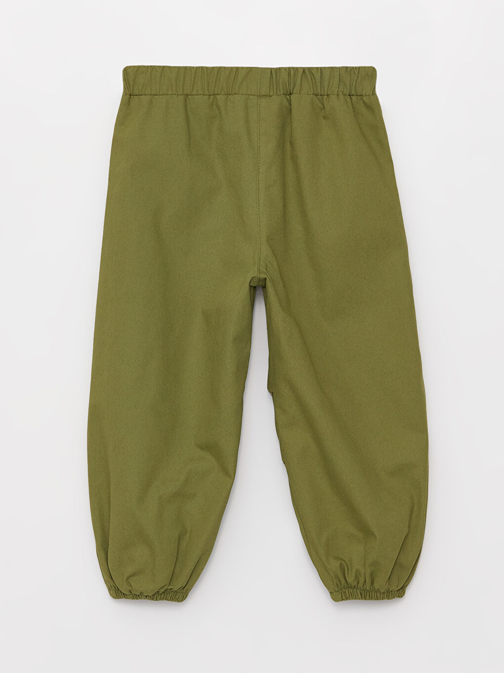 Haki Beli Lastikli Basic Gabardin Kız Bebek Pantolon-4