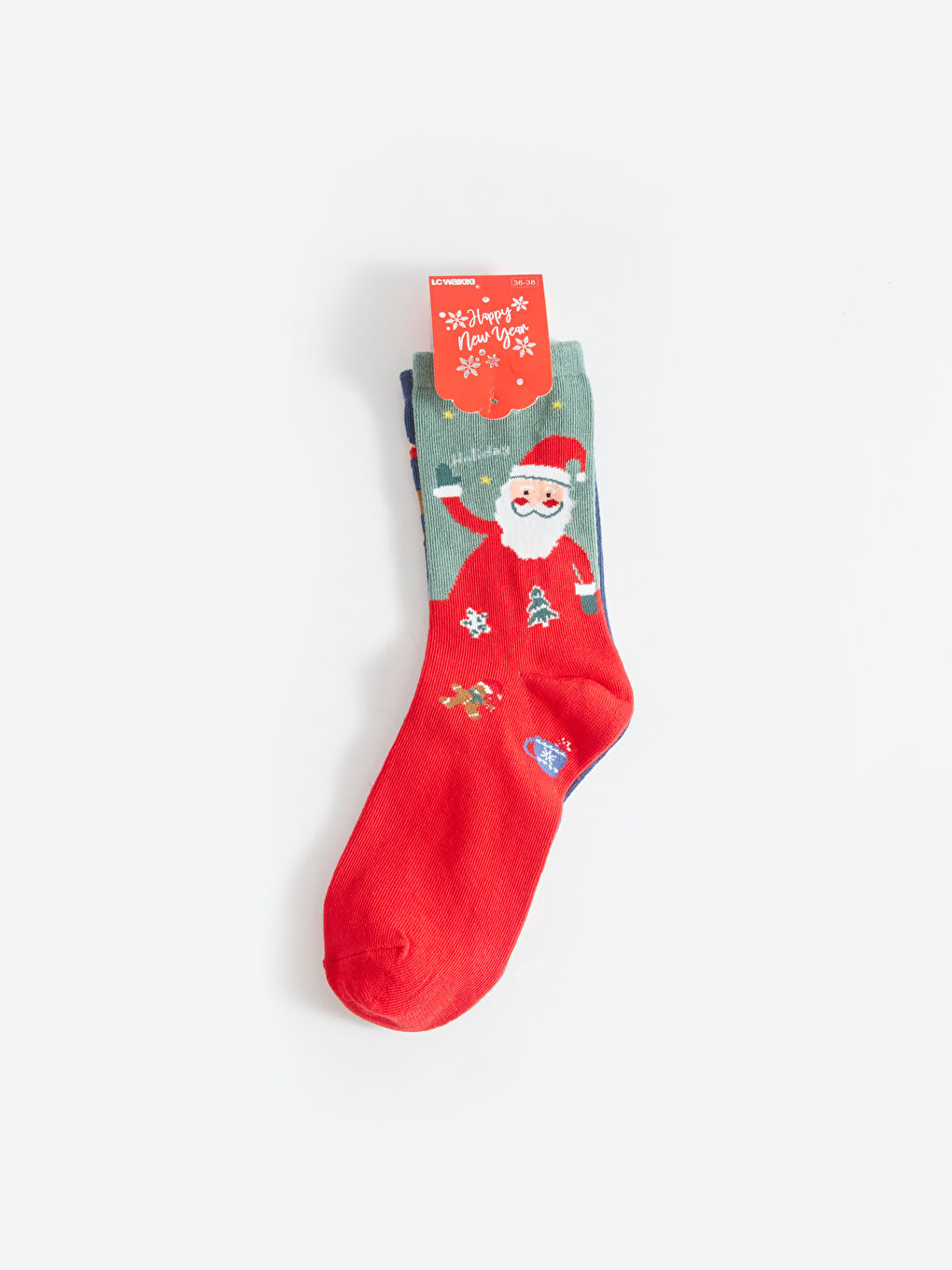 LCW DREAM Christmas Themed Women's Ankle Socks 2 Pack -W3CI10Z8-J0S