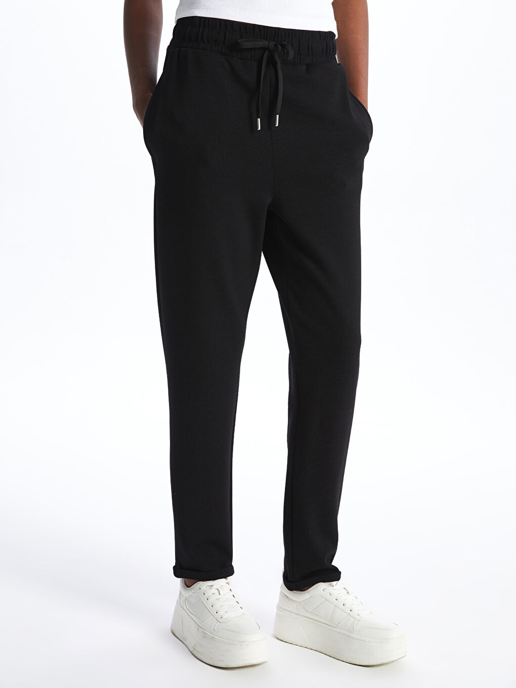 LCW Vision Women's Elasticated Waist Plain Sweatpants -W3CI50Z8-CVL