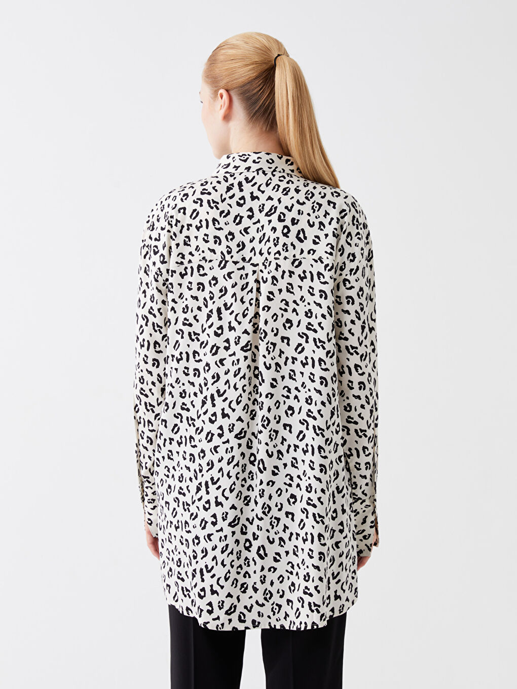 Printed Long Sleeve Women's Shirt Tunic-4