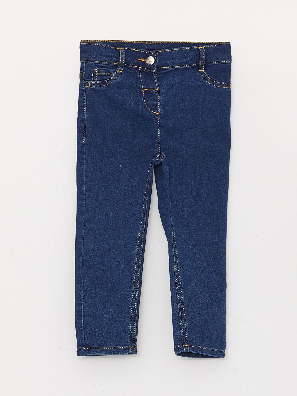 LCW baby Orta İndigo Rodeo Basic Kız Bebek Jean Pantolon