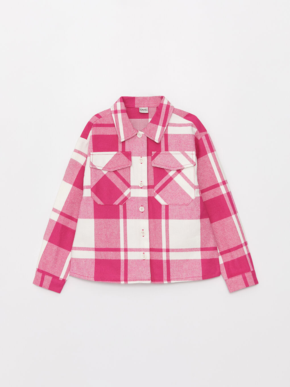 LCW Kids Plaid Long Sleeve Girls' Shirt Jacket -W3CJ23Z4-LNQ