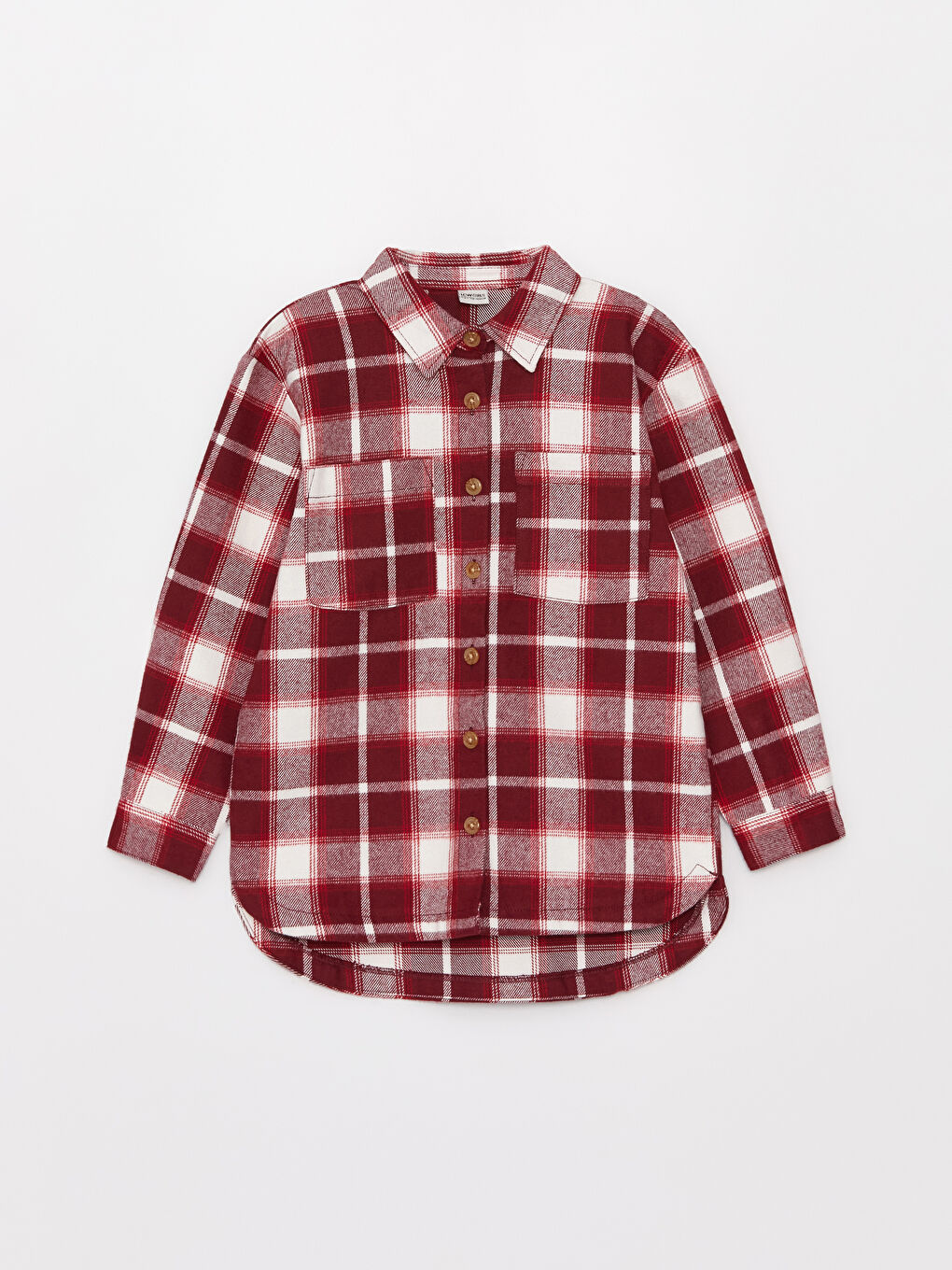 LCW Kids Plaid Long Sleeve Girls' Shirt Jacket -W3CJ26Z4-LPA
