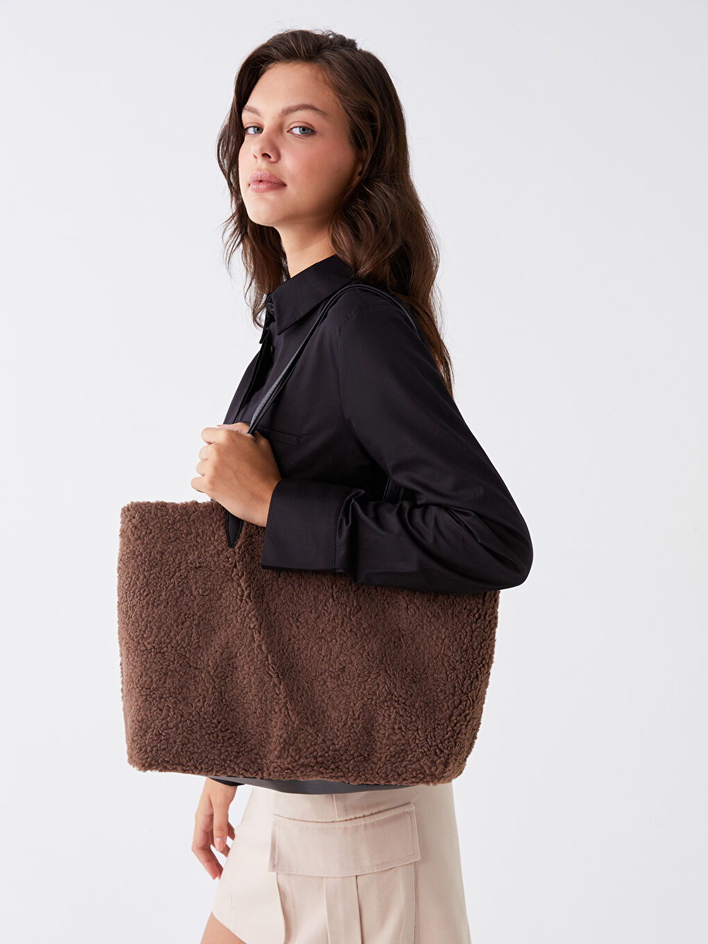 Plush Women's Top-Handle Bag