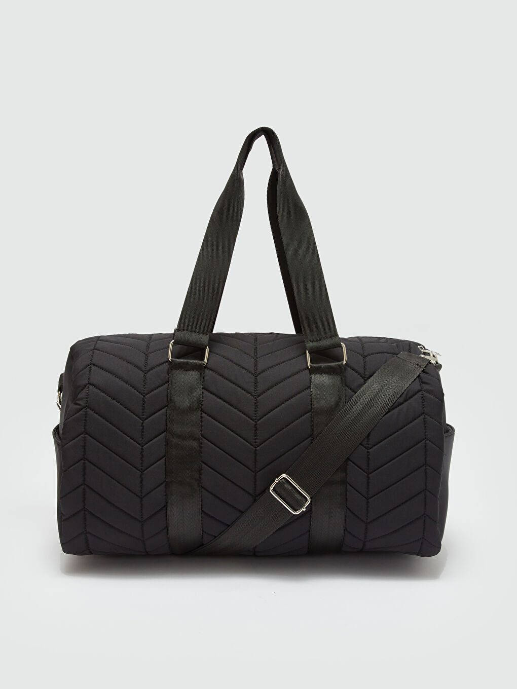 Siyah Paraşüt Kumaş Kadın Spor Çantası