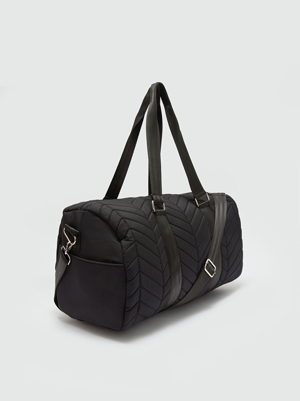 Siyah Paraşüt Kumaş Kadın Spor Çantası-1