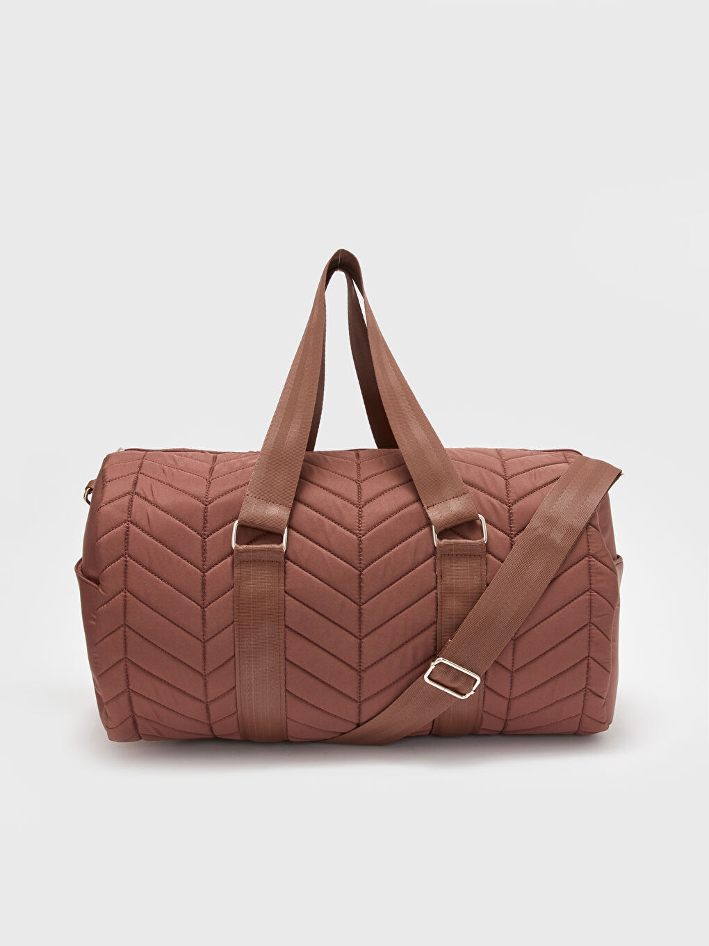 Kahverengi Paraşüt Kumaş Kadın Spor Çantası-2