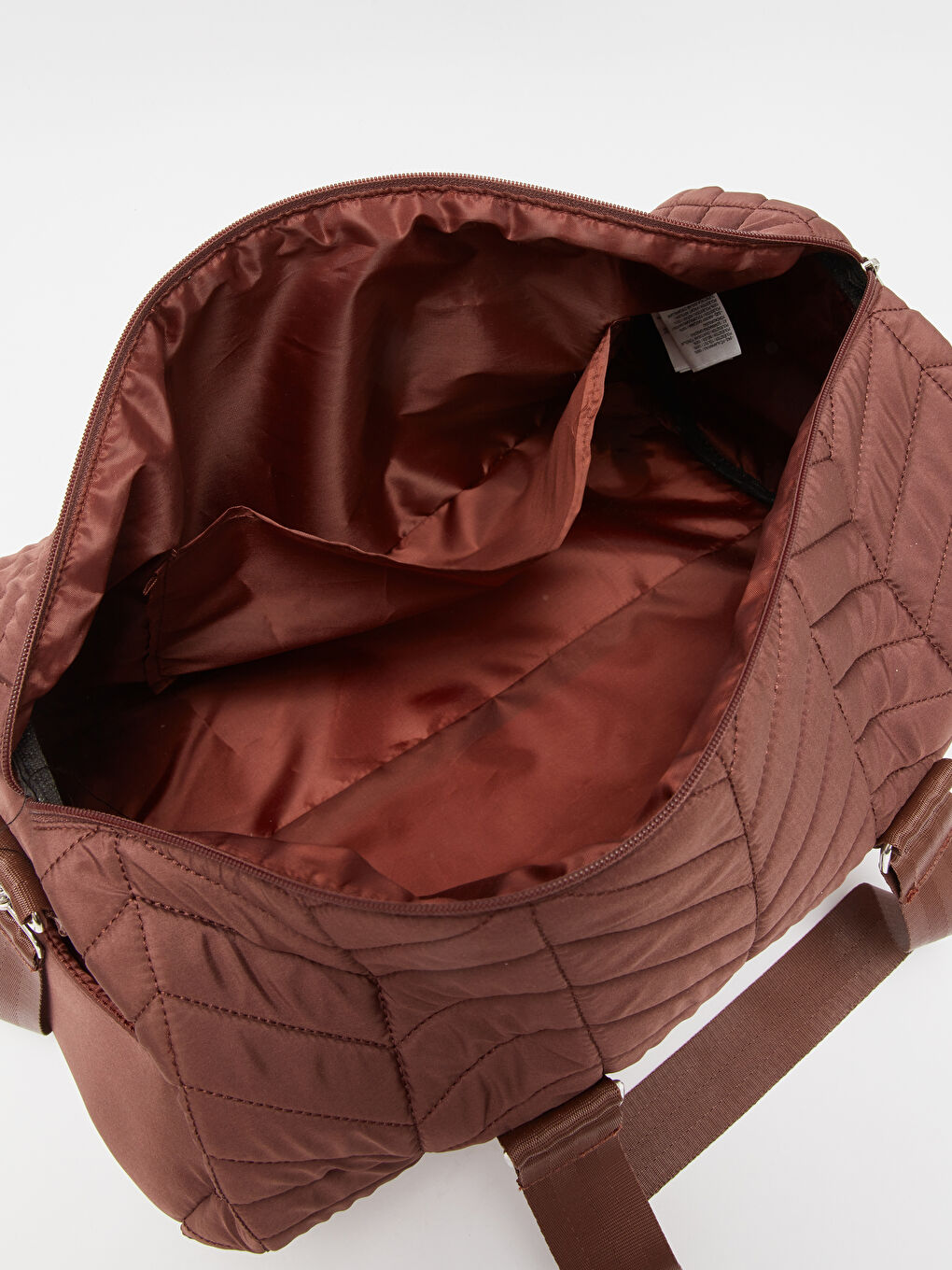 Kahverengi Paraşüt Kumaş Kadın Spor Çantası-4