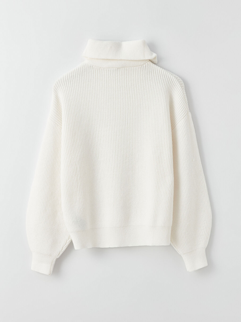 Polo Neck Women's Knitwear Sweater -W3CK05Z8-R9J