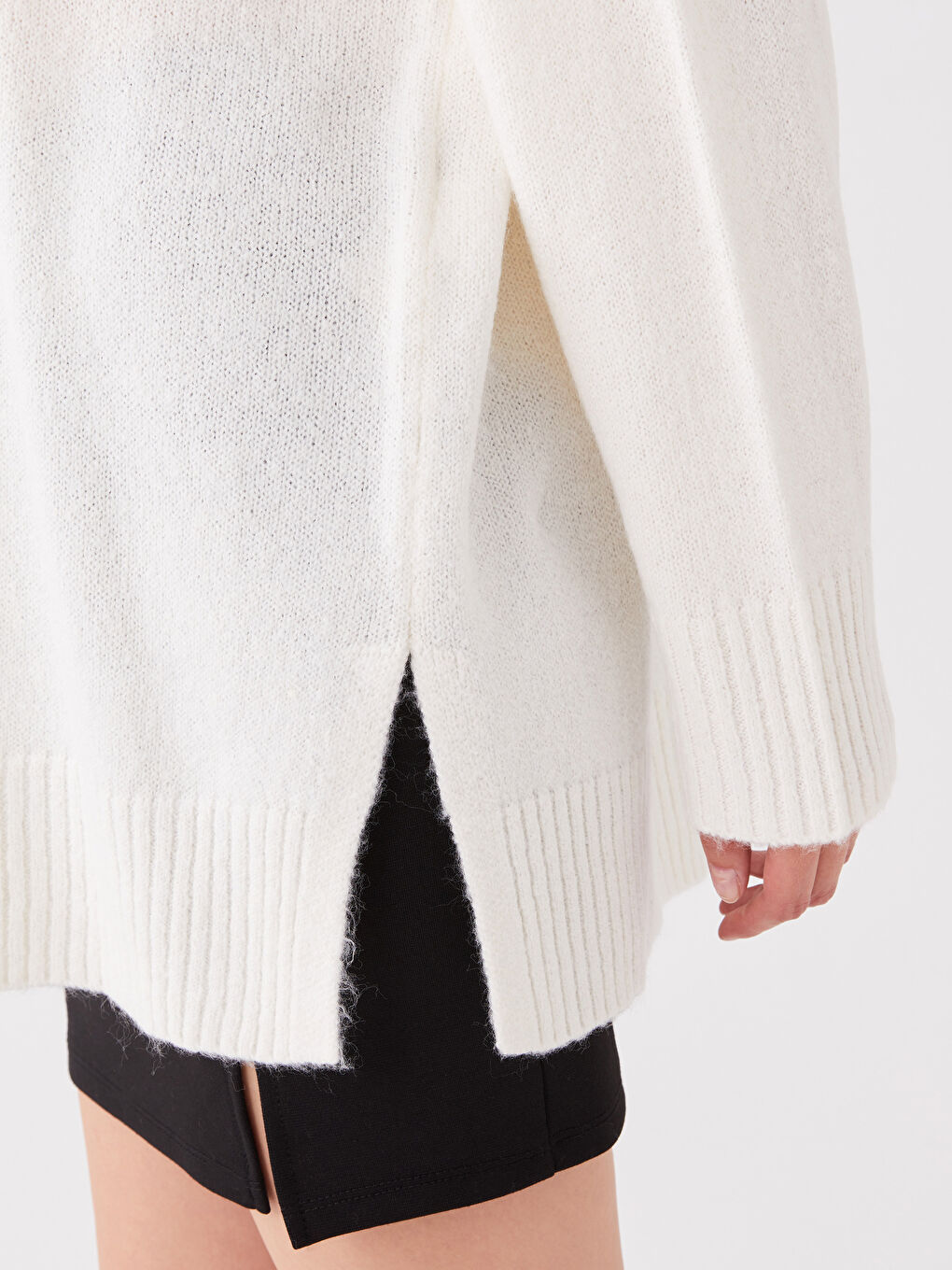 Half Turtleneck Oversize Women's Knitwear Tunic-3