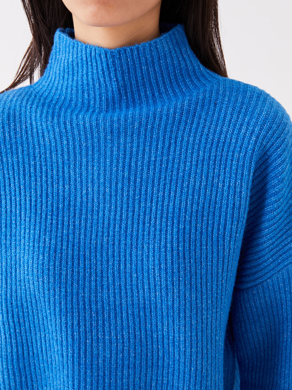 Half Turtleneck Oversize Women's Knitwear Sweater-3