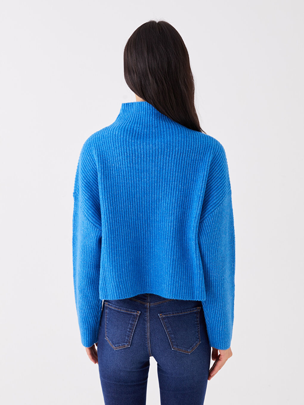 Half Turtleneck Oversize Women's Knitwear Sweater-4