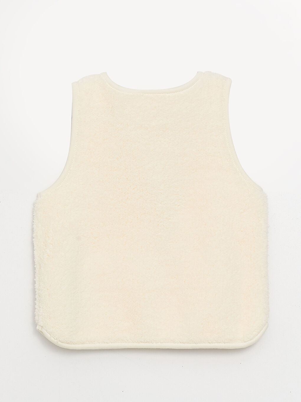 Жилет из плюша с V-образным вырезом для малышки-1