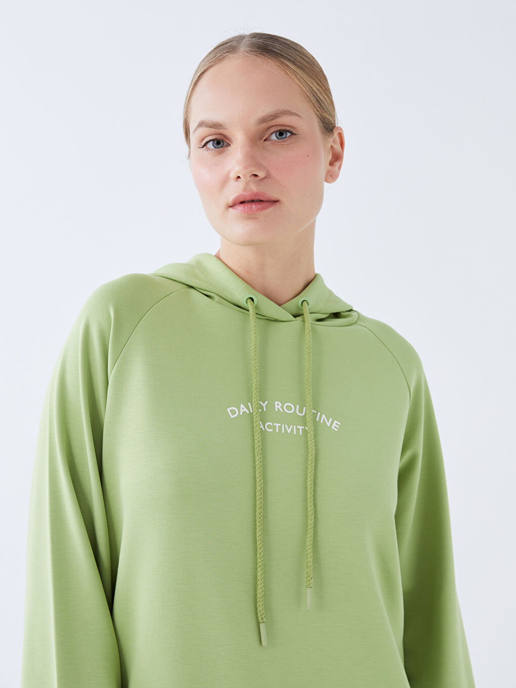 تونيك نسائي بأكمام طويلة مطبوع بكول مدور أوفرسايز-1