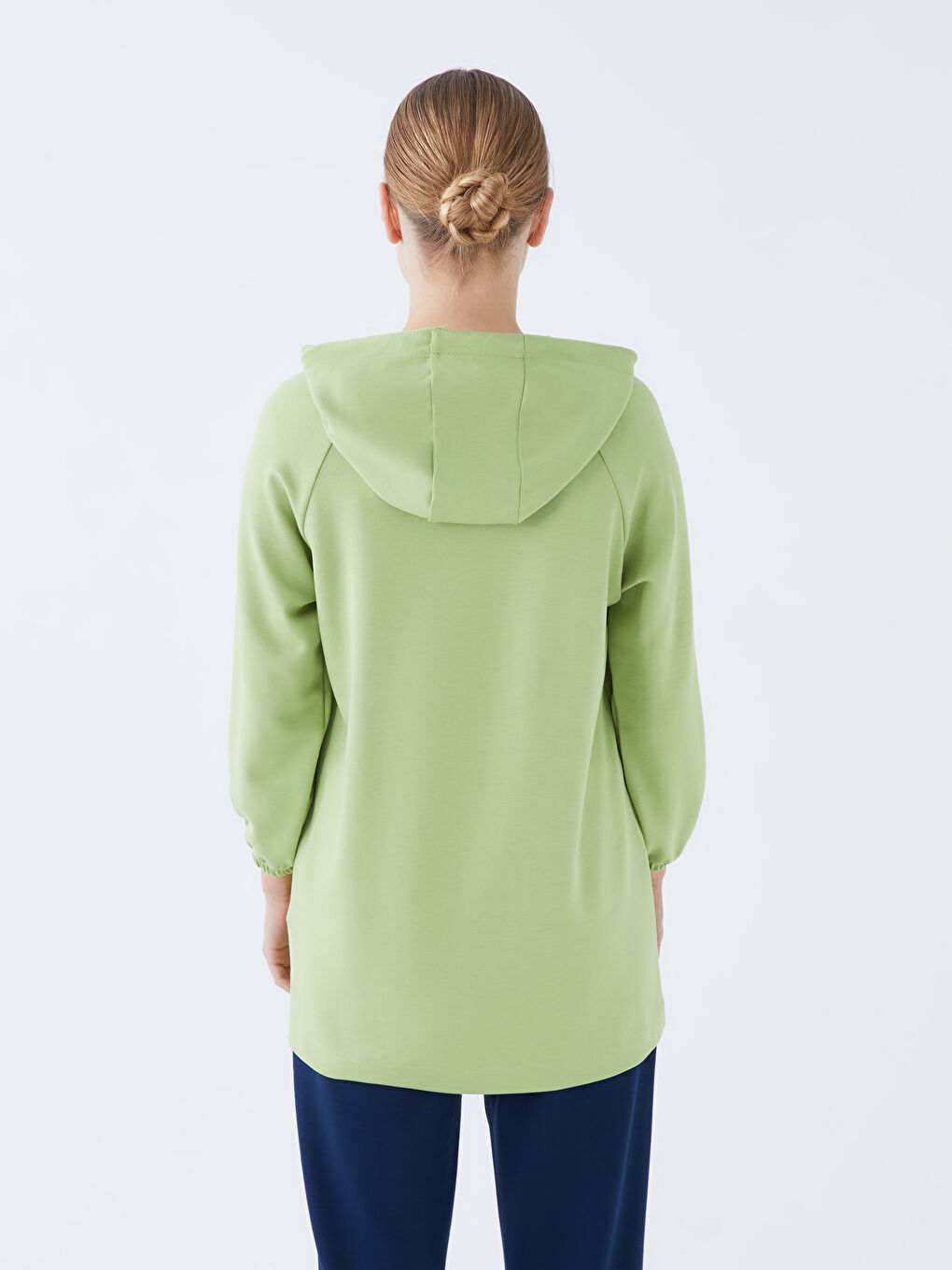 تونيك نسائي بأكمام طويلة مطبوع بكول مدور أوفرسايز-4