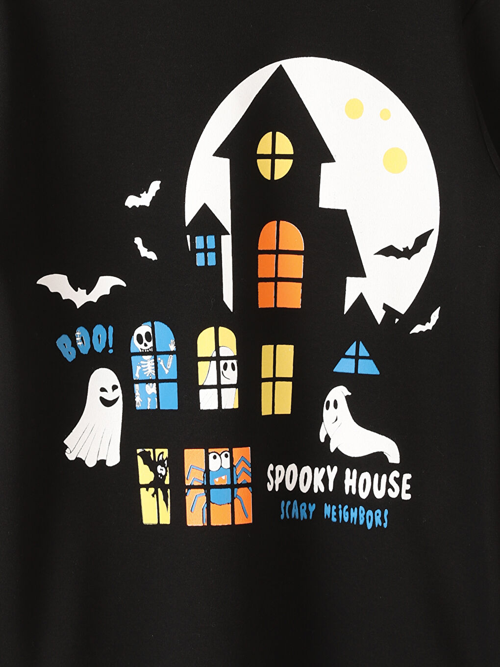 تيشيرت للأولاد بياقة دائرية مطبوع كم طويل-2