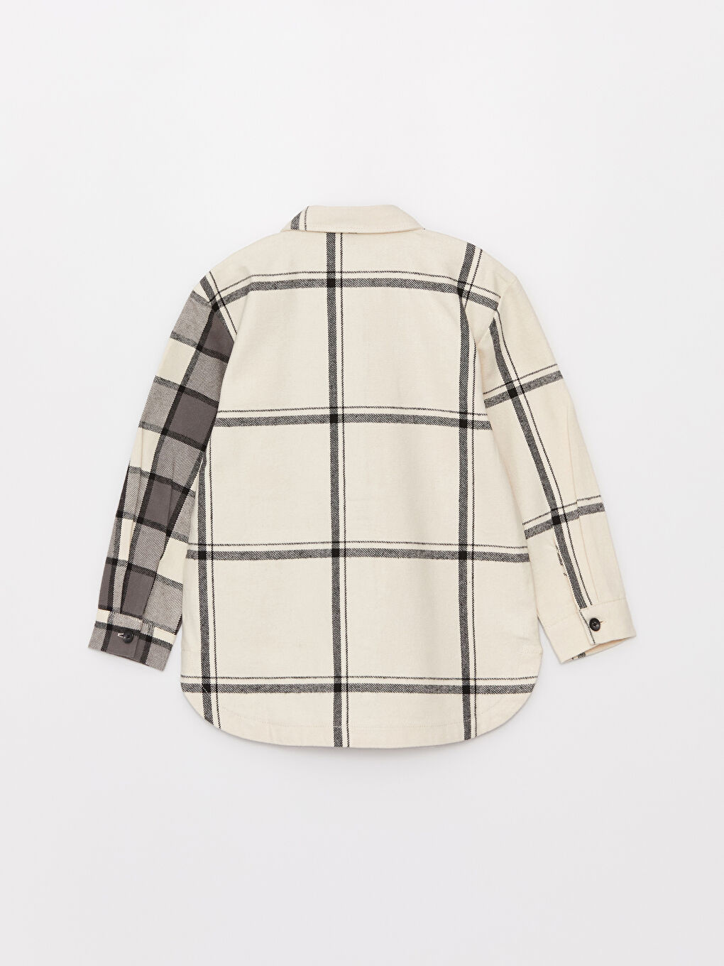 Καρό Μακρυμάνικο Μπουφάν Πουκάμισο για Κορίτσια-1