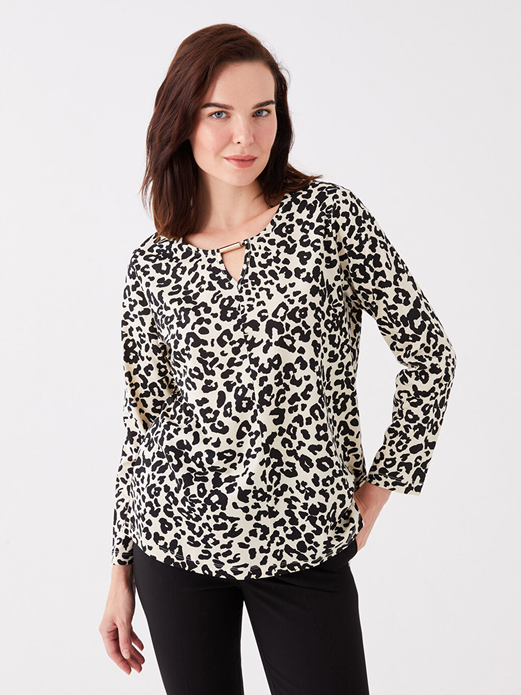 Žena BEŽ Majica kratkih rukava