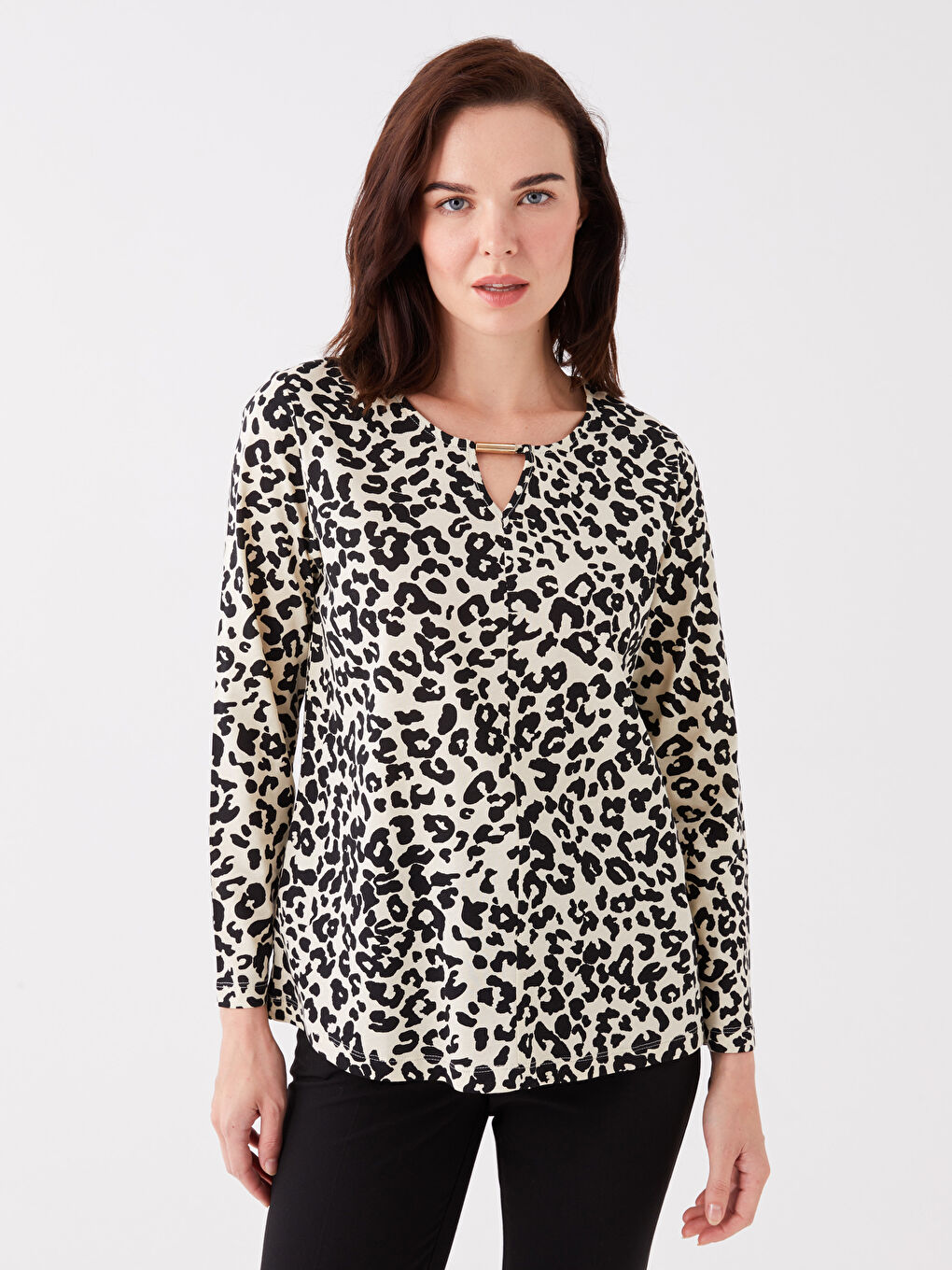 Žena BEŽ Majica kratkih rukava-1