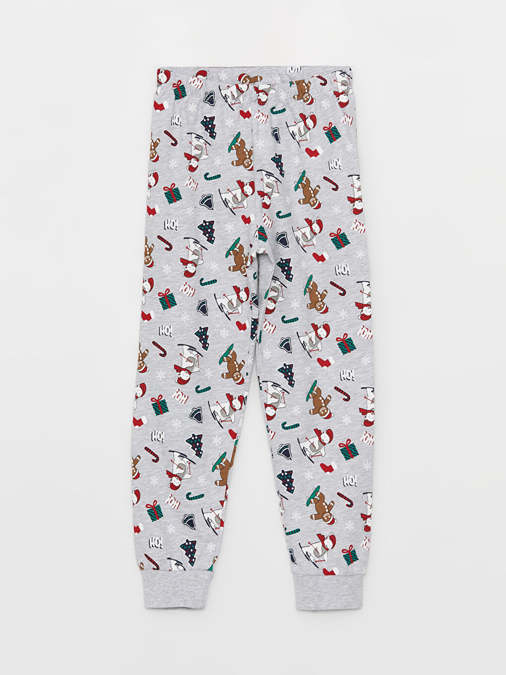 Crew Neck Christmas Themed Long Sleeve Boys Pajamas Set-2