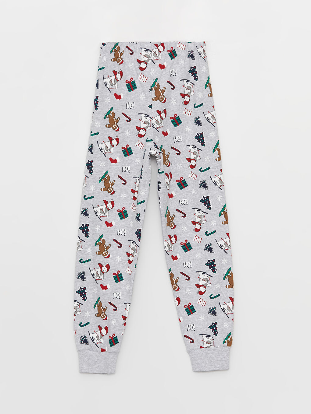 Crew Neck Christmas Themed Long Sleeve Boys Pajamas Set-4