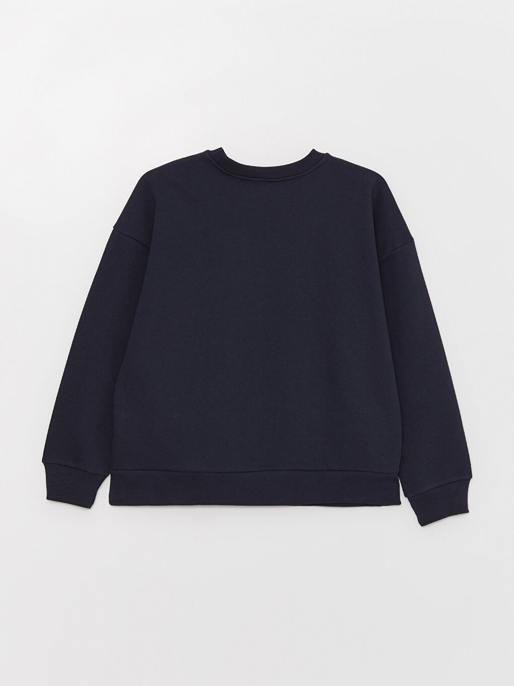 LCW Vision Lacivert Bisiklet Yaka Oversize Kadın Kalın Sweatshirt - 7