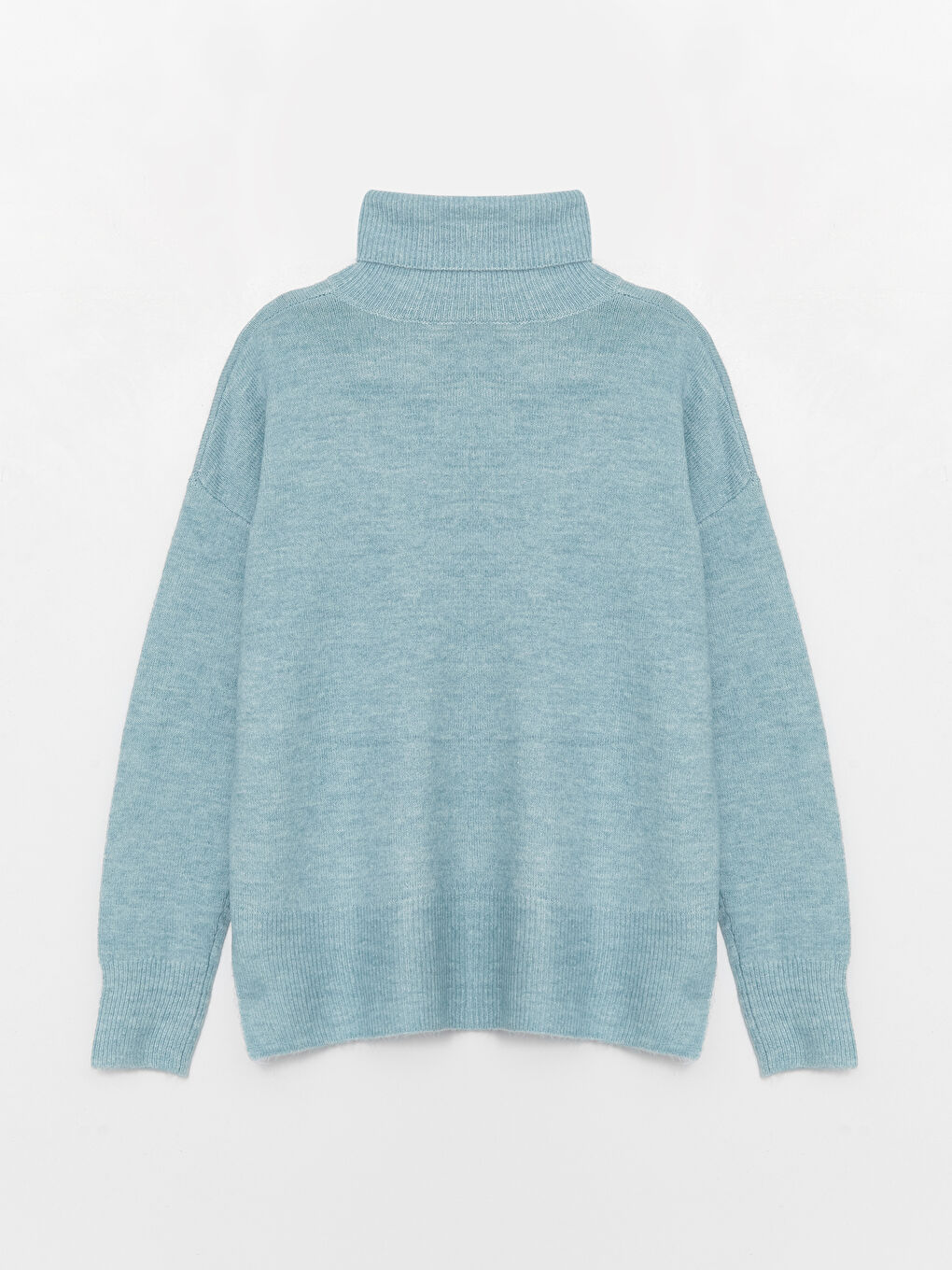 LCWAIKIKI Basic Rollkragen Schlicht Langarm Oversize Damen Strickpullover -W3CM03Z8-G2E