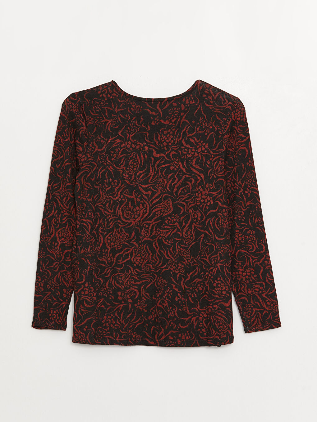 LCW Grace V-Neck Patterned Long Sleeve Women's Blouse -W3CM35Z8-LQJ