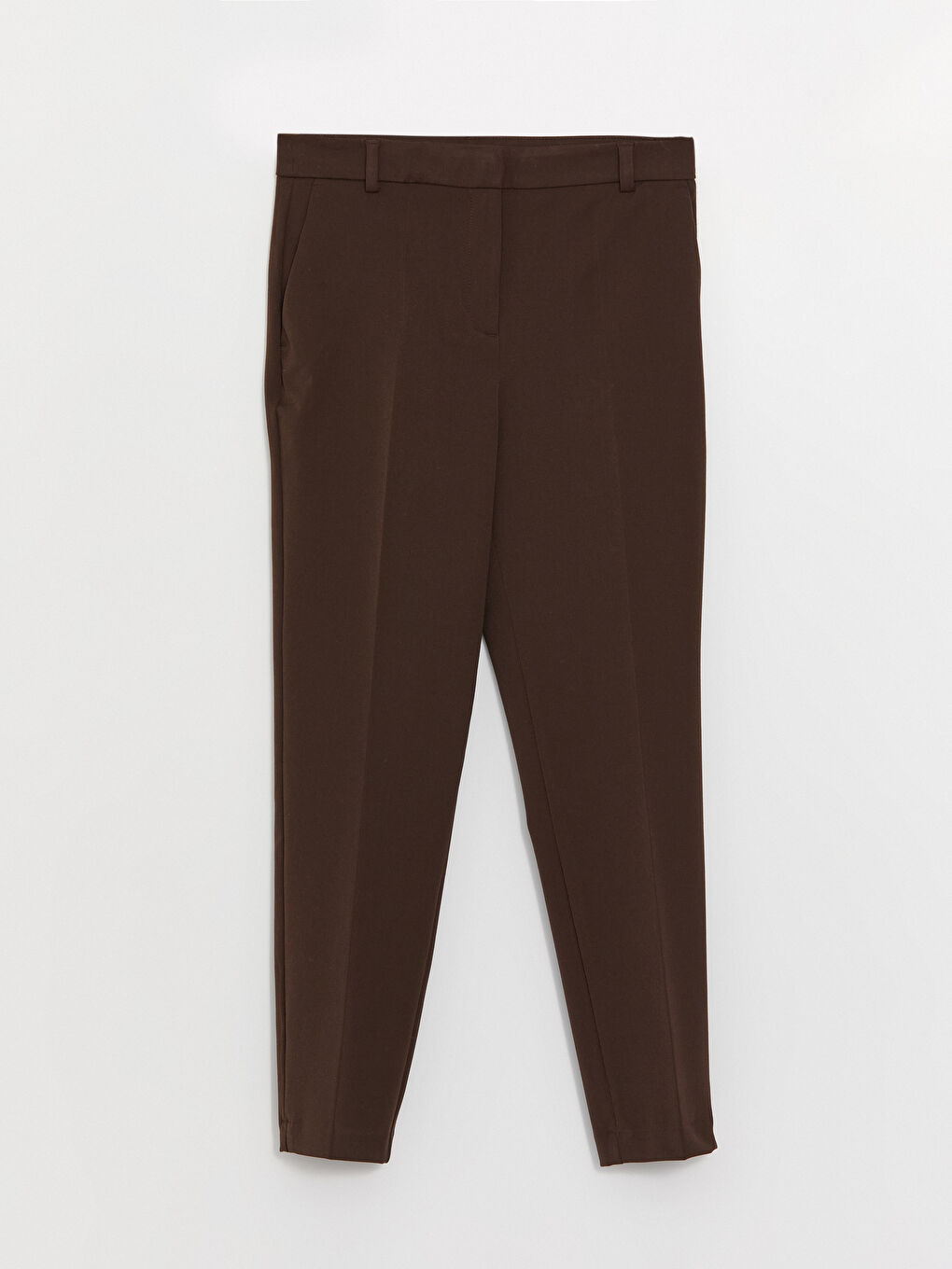 Women's Slim Fit Plain Trousers-4