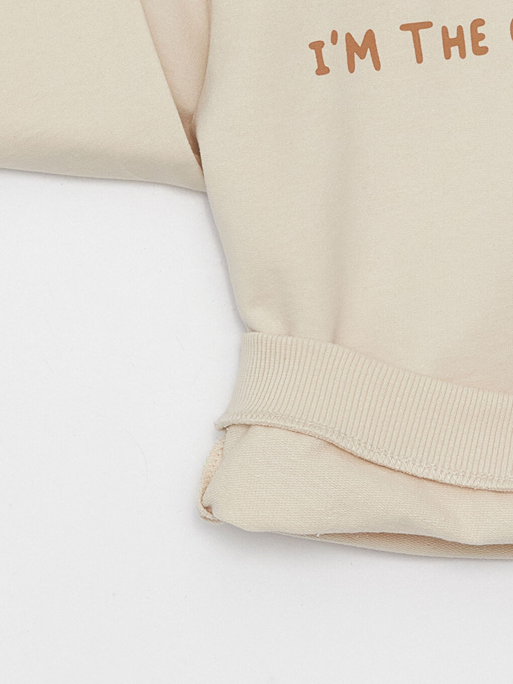 Kahverengi Bisiklet Yaka Erkek Bebek Sweatshirt-2