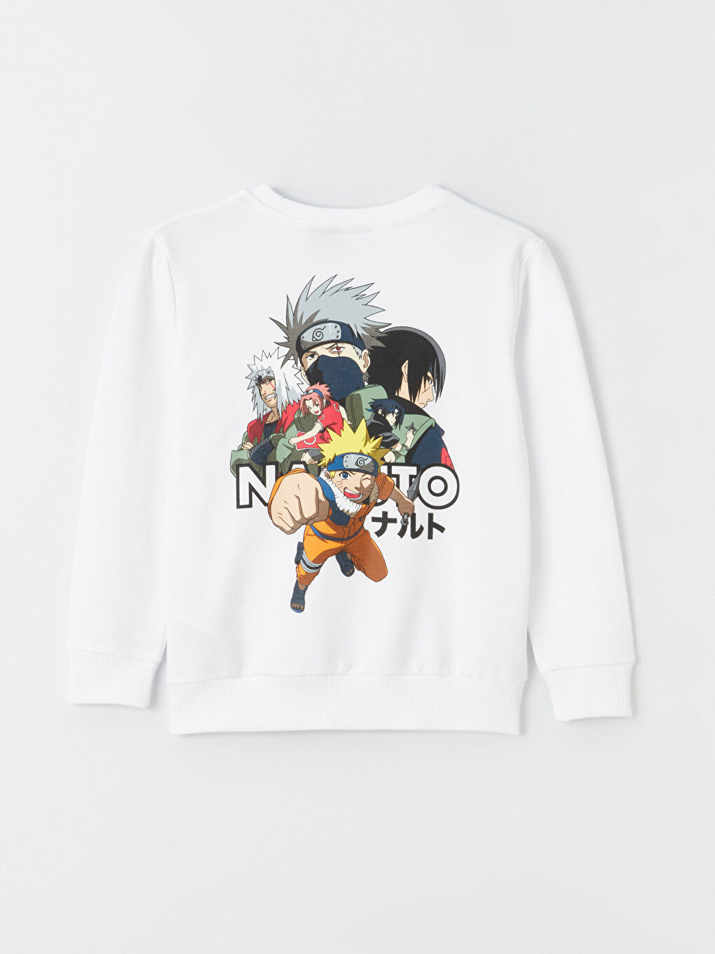 LCW Kids Beyaz Bisiklet Yaka Naruto Baskılı Uzun Kollu Erkek Çocuk Sweatshirt - 4